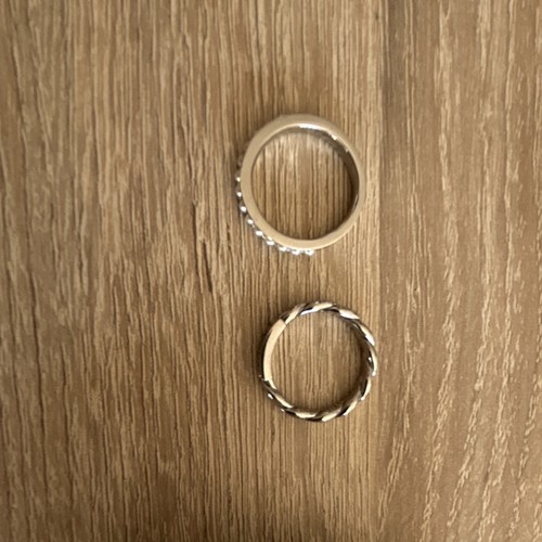 2er set ringe silber - 2er,