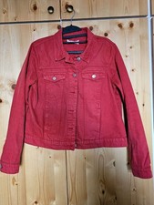Mango Jeansjacke Denim | Rot | Gr. L | Guter Zustand