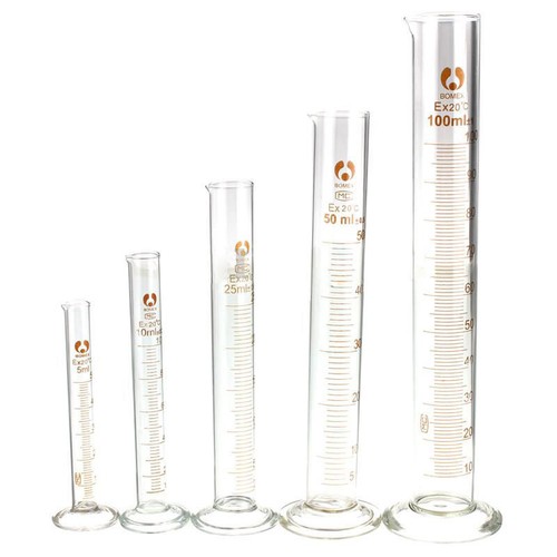 Messzylinder aus glas - aus,