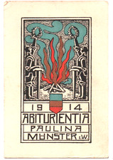 Münster i.W., 1914, "Abiturientia Paulina", Studentika, gel. ,Orig.