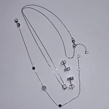 Echtschmuckset Weißgold 585