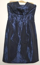 Marie Blanc, Cocktail Kleid, Halterlos, Abendkleid,Gr. 38, Nacht Blau, Neu