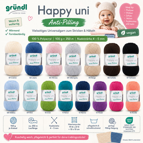 Gründl happy uni - uni, wolle