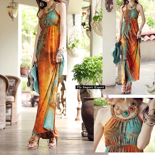Langes kleid damenkleid - damenkleid, sommer