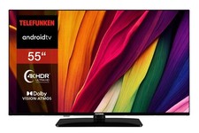 Telefunken 55 Zoll Fernseher Android Smart TV 4K UHD Dolby Vision Triple-Tuner