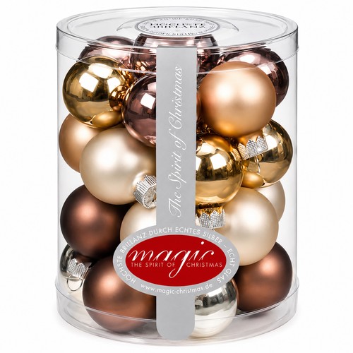 Weihnachtskugeln glas 3cm - 28,