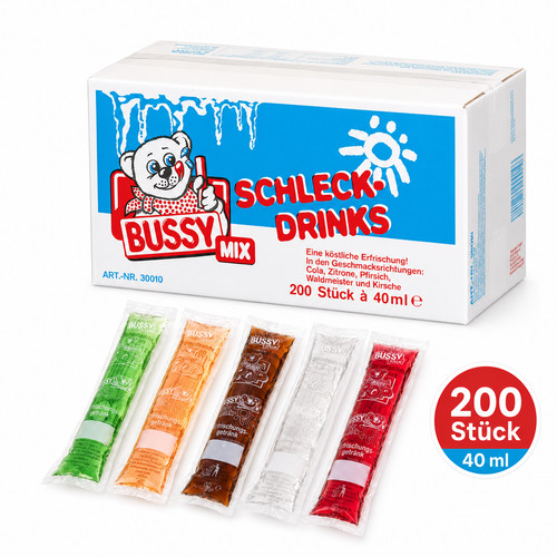 Bussy wassereis 200 - stÜck, mix