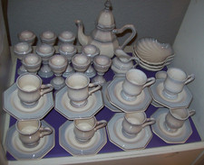 Leonardo Gallo Mokka Service 12 Gedecke Kanne Gießer 11 Eierbecher 3 Schalen