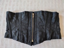 Taillen Korsett, Corsage aus Brokat, schwarz, Gr. L (42) - 75-95cm - ❗️NEU❗️