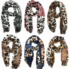 XXL Farbverlauf Leopard Schal