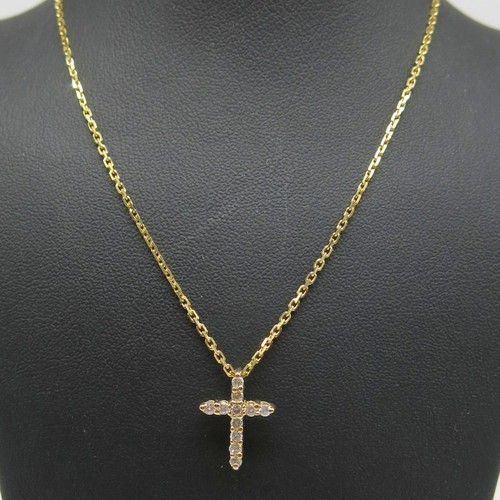 Collier 585 gold kreuz - gold,