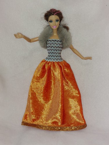 Barbie kleid samt - ,