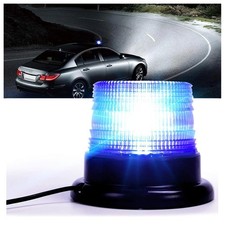 Rundumleuchte Blau 12V/ 24V LED Rundumleuchte Blaulicht Magnet Basis Mit Kabel