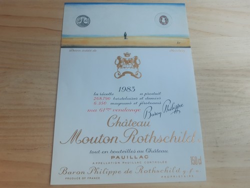 Weinetikett chateau mouton - chateau,