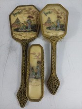 Vintage Regent Of London Schminktisch Set Spiegel Haarbürste Kleiderbürste