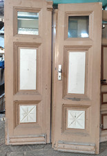 Doppeltür 2 Flügel Haustür Außentür Kassettentür Glaseinsatz Diele Jugendstil