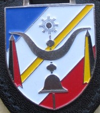 Brustanhänger Verbandsabzeichen Heeresmusikkorps 80 Alt Rehse (R) Zinn