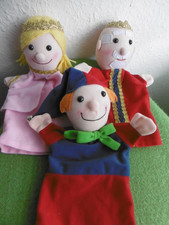 Stoff  Handpuppen  3  Stück   Kasperle - König - Prinzessin