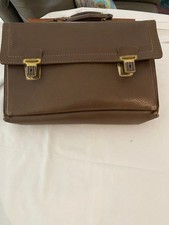 Antike Leder -Schultasche
