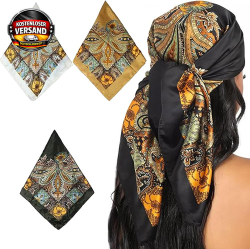 Satin kopftücher damen - damen, 90x90