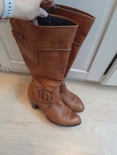 ❤ Stiefel Lang Gr. 41  Cognac Echtleder 5th AVENUE 