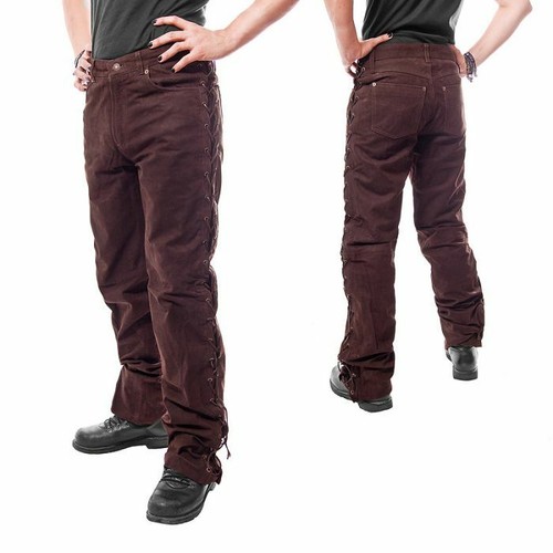 Leder schnür jeans lederhose - leder,