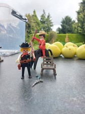 playmobil western Sheriff + Cowboy  +Pferd + Schaukelstuhl nr 3581 1980er +
