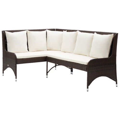 Ecksofa tlg poly rattan - 2-tlg.,