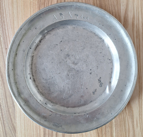 Sehr alter zinnteller - alter, 22,6cm