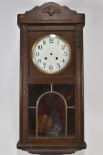 Antike Wanduhr, Regulator, Gebrüder Petersen, 3-Stab-Gong, Art Déco um 1920-1930