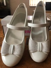 Festliche, elegante Kommunionschuhe, Lackschuhe, Mädchen, weiß, Gr 36 NEU