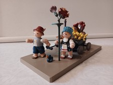 Erzgebirgische Volkskunst Erntewagen mit 3 Erntekinder