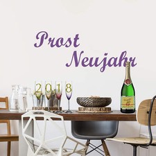 Wandtattoo Prost Neujahr