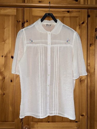 Vintage bluse weiß - vintage,