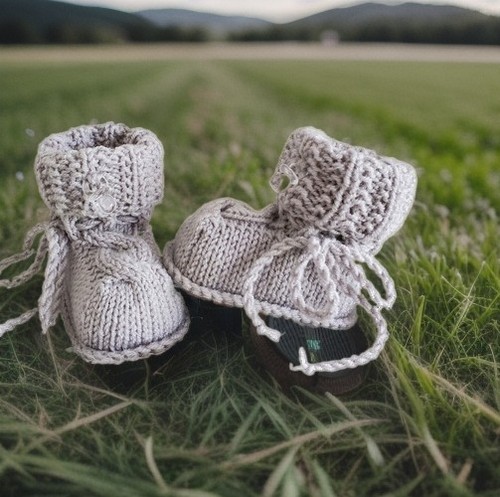 Babyschuhe gestrickt gehäkelt