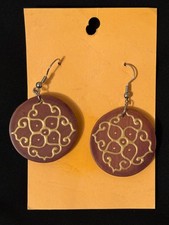 Indonesische Holz Ohrringe