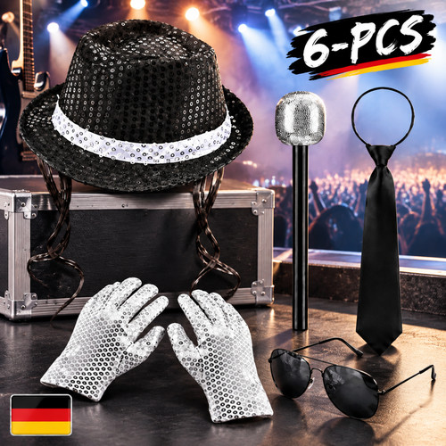 Rockstar kostüm set teilig - kostüm,