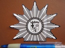 2x Aufkleber Demo Helm Schutzhelm Polizei RP Bereitschaftspolizei Uniform 1976