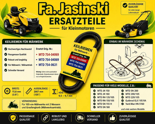 Keilriemen mähwerk passend - keilriemen,