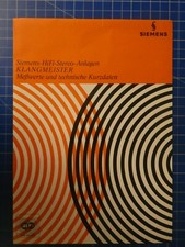 SIEMENS HiFi Stereo Anlagen Klangmeister technische Daten 1968 H16349