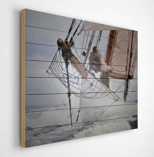 Segelschiff holz wandbild - wandbild, –