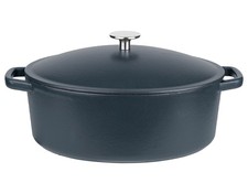 GSW Gusseisen Kochtopf Schmortopf 30 x 24 cm Induktion Spülmaschinenfest blau