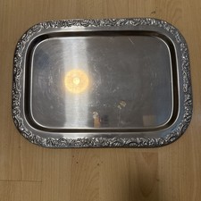 Serviert, Tablett, Silber