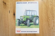 DEUTZ FAHR Traktor Prospekt Typ 07 Spezial 4 Seiten 1983
