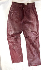 +++;; weiche LederHose Weinrot