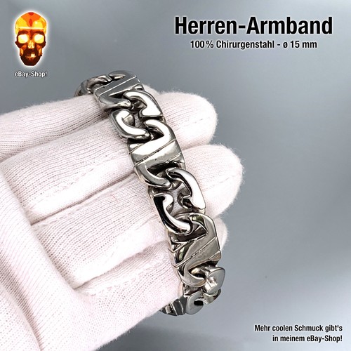 Herren armband edelstahl - 15,