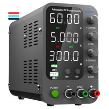 Labornetzteil, Jesverty Labornetzteil DC Regelbar Netzgerät(60V, 5A) mit 20W