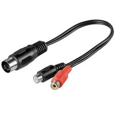 20cm Y Kabel Adapter 2x Cinch