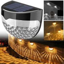 2-8X LED Solarleuchten Wandlampen Treppen Lampe Zaunleuchte Garten Außen Dekor