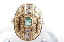 Smaragd Brillant Diamant Ring